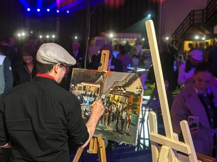 Peinture réalisée lors d'une prestation de Live Painter