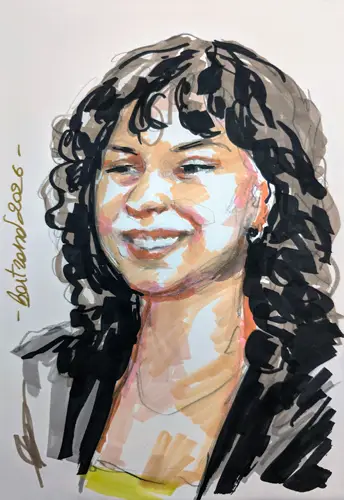 Portrait réalisé aux feutres