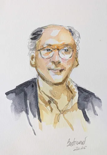 Portrait réalisé à l'aquarelle