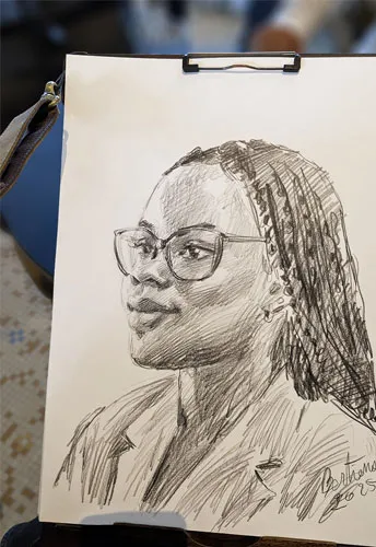 Portrait réalisé au crayon